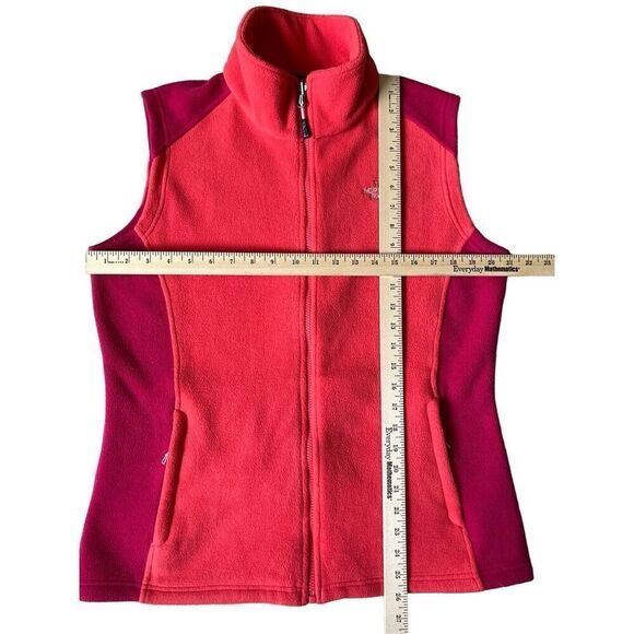 The North Face Womens Vest Full Zip Orange Pink L Fleece - Picture 5 of 9
